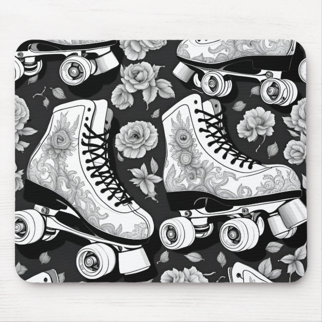 Tapis De Souris Patins à rouleaux classiques Art (Devant)