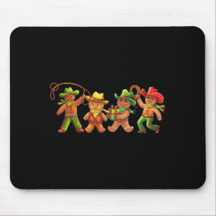 Tapis De Souris Pâtissier de Noël de cowboy en pain d'épices Weste
