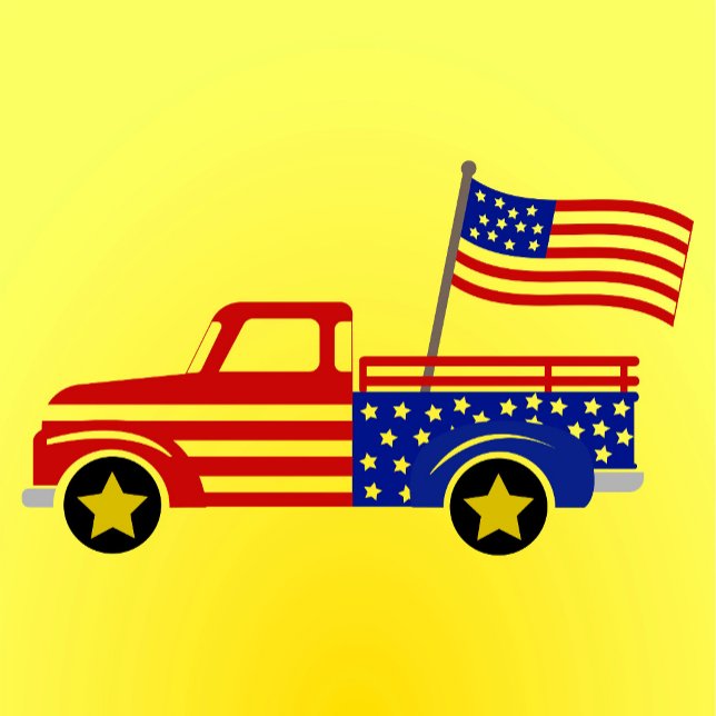 Tapis De Souris Patriotic Pickup Truck  ("Patriotic pickup power for your desk")