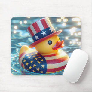 Tapis De Souris Patriotic Rubber Duck In Pool