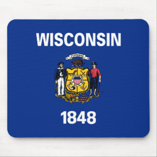 Tapis De Souris Patriotic Wisconsin State Flag