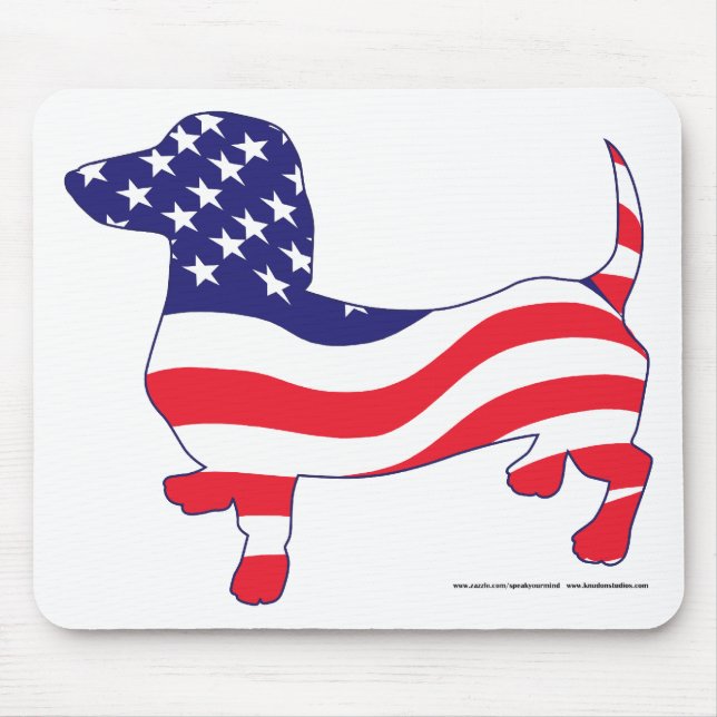 Tapis De Souris Patriotique Dachshund (Devant)