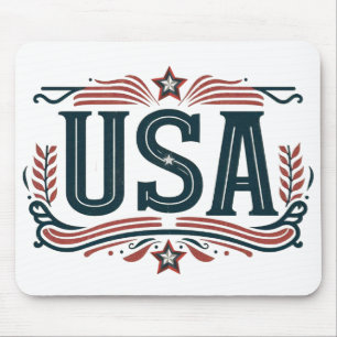 Tapis De Souris Patriotique, États-Unis vintages