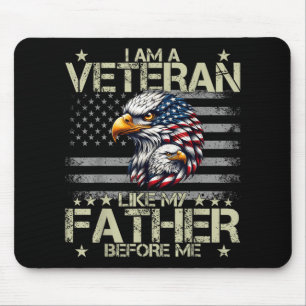 Tapis De Souris Patriotique Je Suis Un Vétéran Comme Mon Père Avan