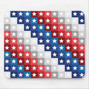 TAPIS DE SOURIS PATRIOTIQUE ROUGE BLANC BLEU GRAY MOTIFS