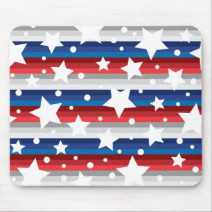 TAPIS DE SOURIS PATRIOTIQUE ROUGE BLANC BLEU GRAY MOTIFS