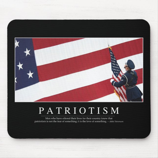 Tapis De Souris Patriotisme : Citation inspirante (Devant)