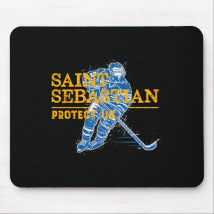 Tapis De Souris Patron De Hockey Saint-Sébastien Saint-Étienne