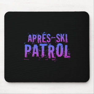 Tapis De Souris Patrouille de l'après-ski rétro des années 80 Vint