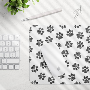Tapis De Souris Patrouilles de Doodle, Paws de Chien, Paws Noirs