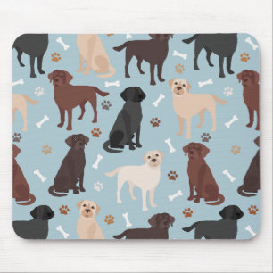 Tapis De Souris Patrouilles et os du Labrador Retriever