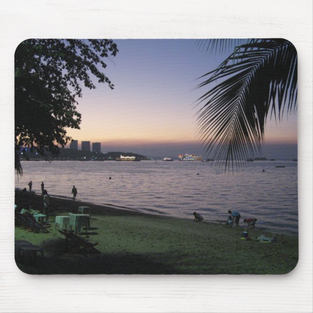 Tapis De Souris Pattaya Beach Sunset ... Chonburi, Thaïlande (Devant)