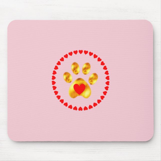 Tapis De Souris Patte dorée élégante (Devant)