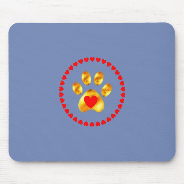 Tapis De Souris Patte élégante en or (Devant)