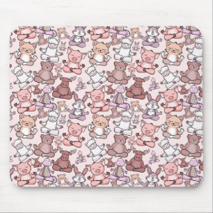 Tapis De Souris Patter les yoga poses   Yoga seamless pattern 48