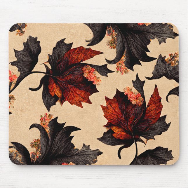 Tapis De Souris Pattern de Baroque Maple Leaves (Devant)