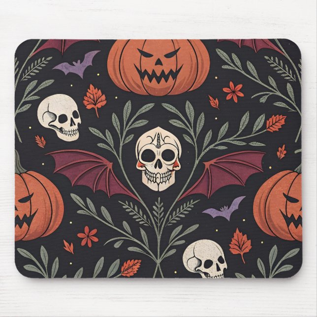 Tapis De Souris Pattern d'Halloween (Devant)