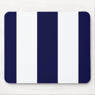 Tapis De Souris Patters de Navy Blue and White Extra Large Stripe