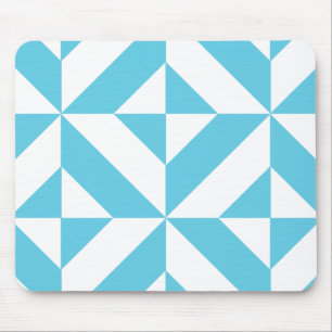 Tapis De Souris Patters de Ocean Blue Geometric Deco