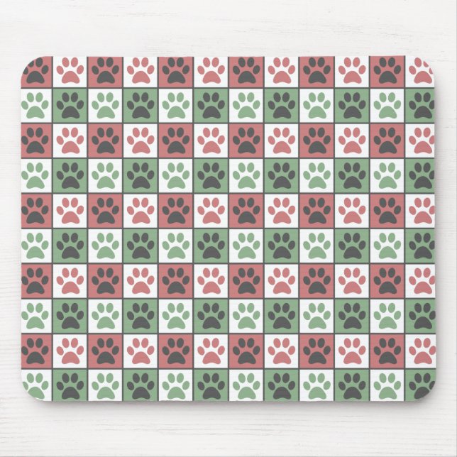 Tapis De Souris Patters de Red and Green (Devant)