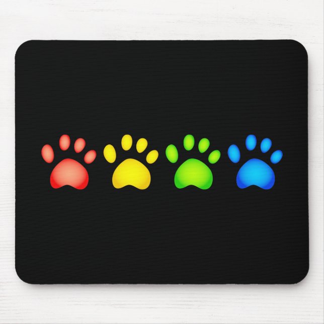 Tapis De Souris Pattes colorées (Devant)