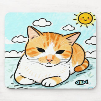 Tapis De Souris Pattes & Étang le matin