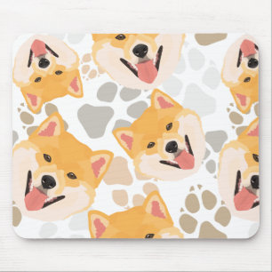 Tapis De Souris Pattes Shiba Inu de chien de motif