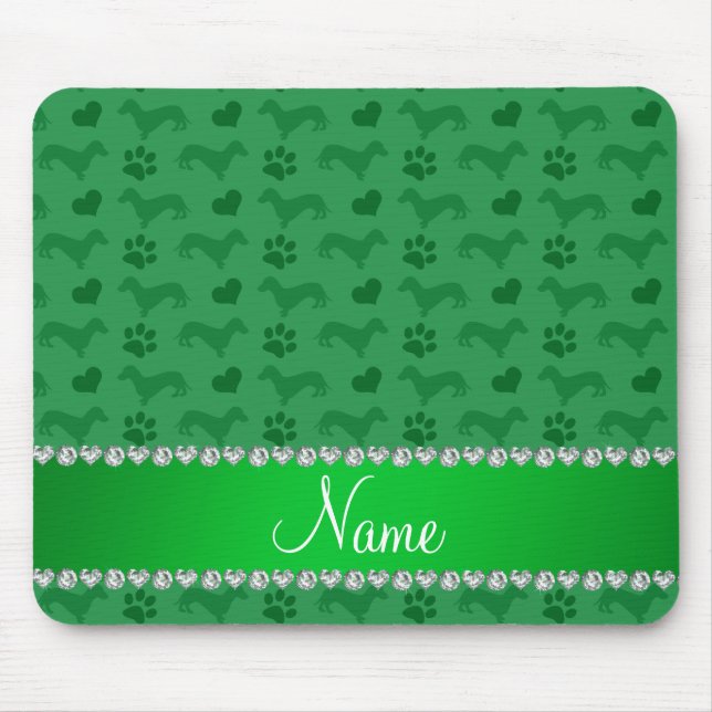 Tapis De Souris Pattes vertes nommées faites sur commande de (Devant)