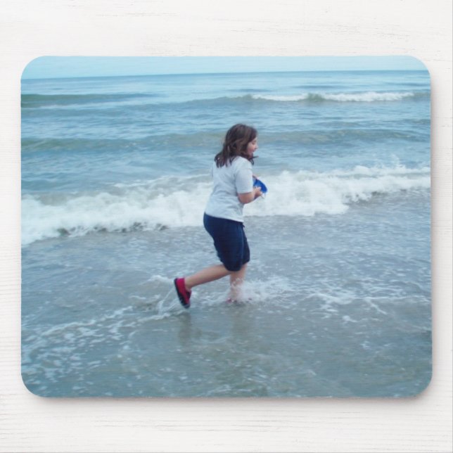 Tapis De Souris Patty courant sur la plage (Devant)