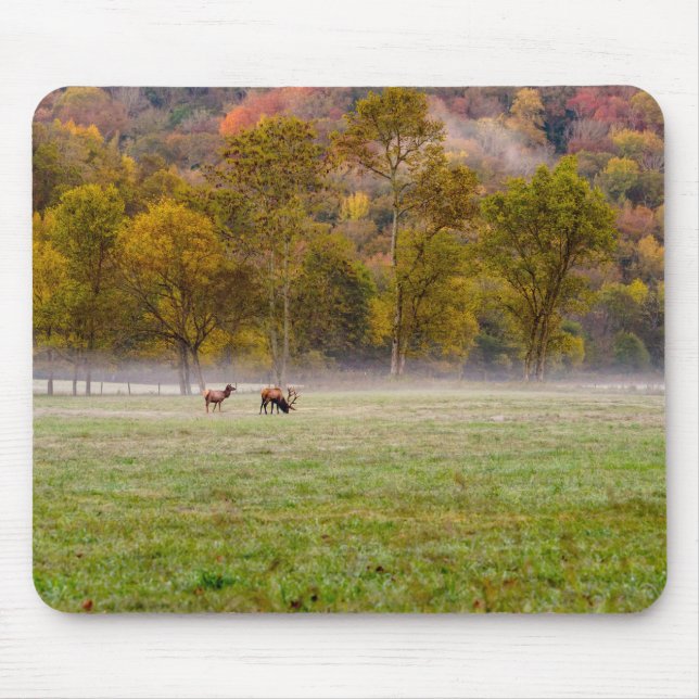 Tapis De Souris Pâturage de Mousepad de Couple d'Elc (Devant)