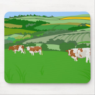 Tapis De Souris Pâturage des vaches