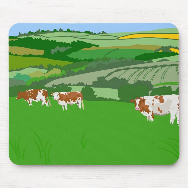 Tapis De Souris Pâturage des vaches (Devant)