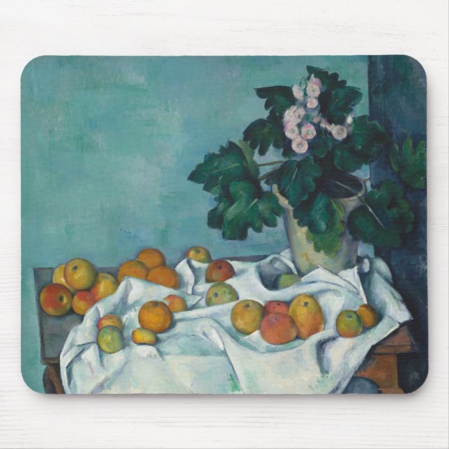 Tapis De Souris Paul Cezanne | Vie morte avec des pommes et un pot (Devant)