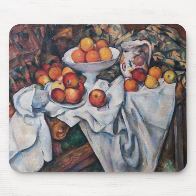Tapis De Souris Paul Cezanne - Vie morte, Pommes et Oranges (Devant)