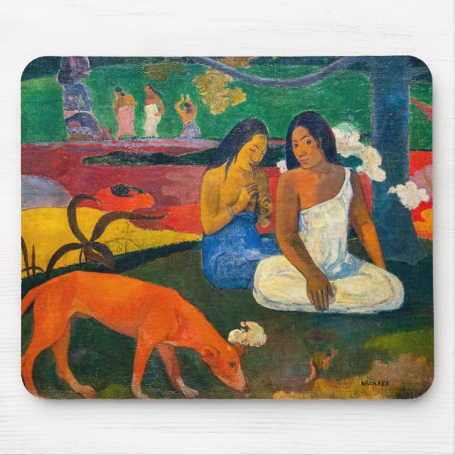 Tapis De Souris Paul Gauguin - Arearea / Le Chien Rouge (Devant)