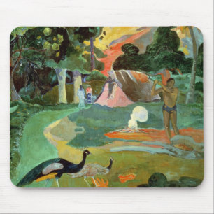 Tapis De Souris Paul Gauguin   Matamoe ou, paysage avec des paons