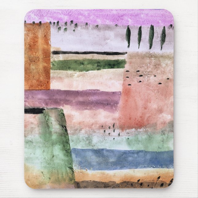 Tapis De Souris Paul Klee, Paysage avec Peupliers, (Devant)