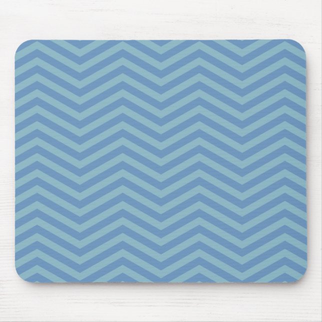 Tapis De Souris Pavé bleu Chevron Motif Souris zigazg (Devant)