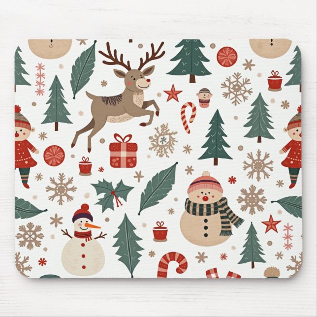Tapis De Souris Pavé de la souris de Noël (Devant)