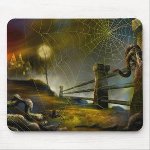 Tapis De Souris Pavé de la souris Halloween/scène hantée