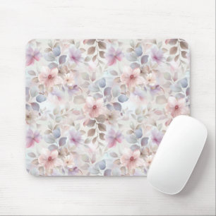 Tapis De Souris pavé de souris à fleurs pastel pour ordinateurs