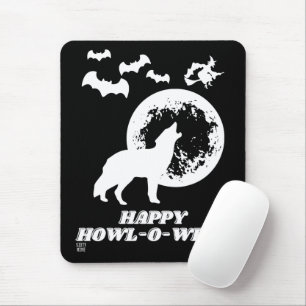 Tapis De Souris pavé de souris amusant "HAPPY HOWL-O-WEEN 2"