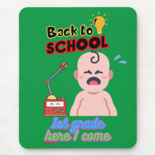 Tapis De Souris pavé de souris amusant "RETOUR À L'ÉCOLE"