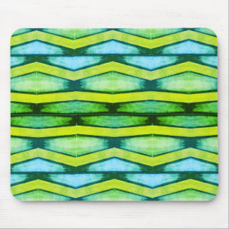 Tapis De Souris "Pavé de souris Chevron bleu et vert