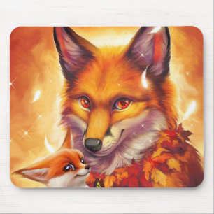 Tapis De Souris pavé de souris de la famille fox