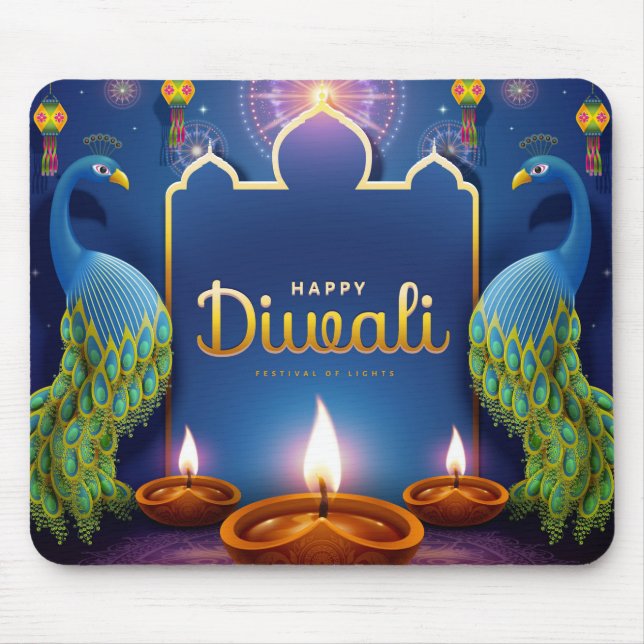 Tapis De Souris Pavé de souris Diwali (Devant)