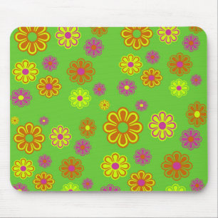Tapis De Souris pavé de souris mod pop fleurs