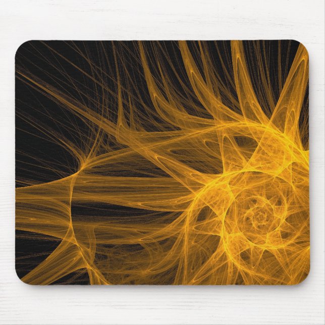 Tapis De Souris pavé de souris noir et jaune cool (Devant)
