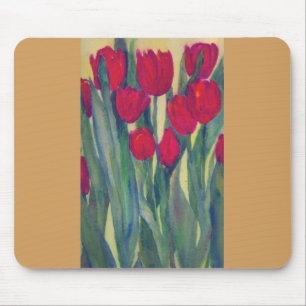 Tapis De Souris pavé de souris tulipe rouge