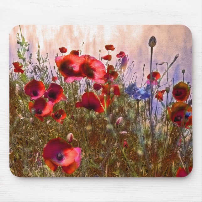 Tapis De Souris Pavots artistiques (Devant)